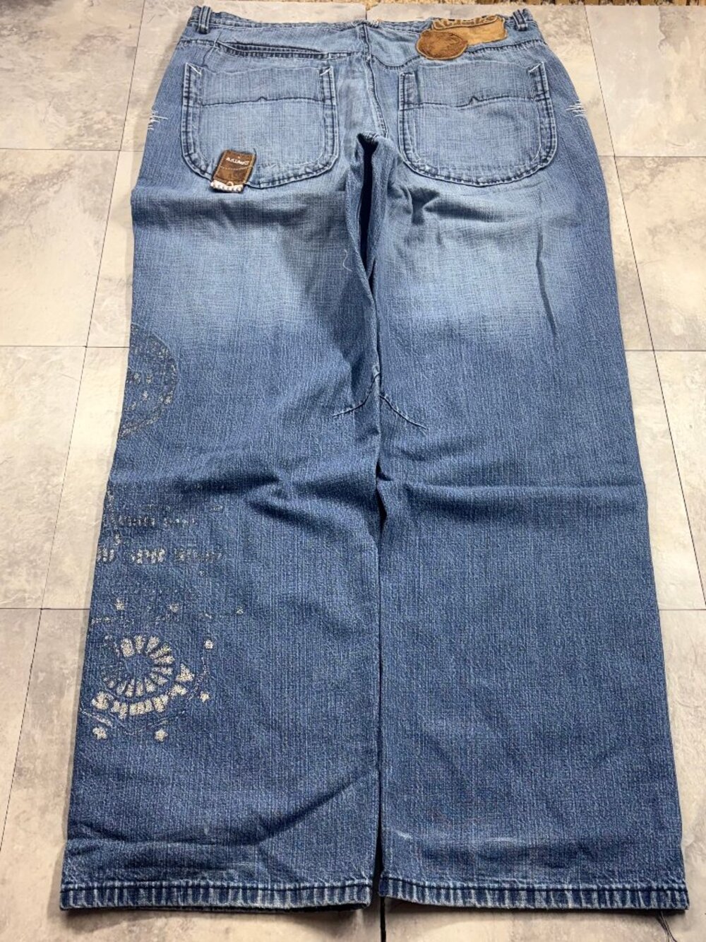 Akademiks Blueprint Baggy Jeans 38x30 Y2K